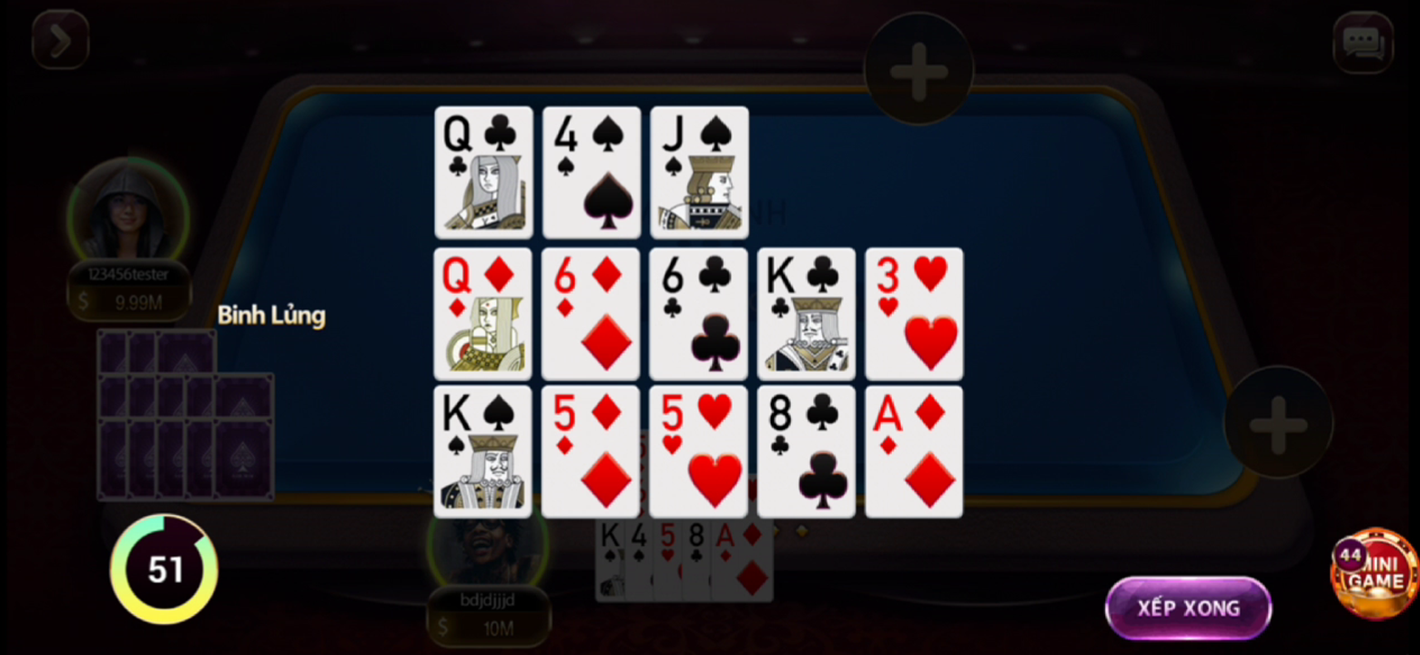 Ảnh chụp màn hình ứng dụng 79king hiển thị danh sách các trò chơi Slots phong phú.